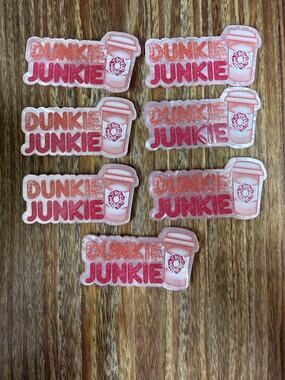 7 Pc Dunkie Junkie Acrylic Flatbacks